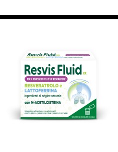 Resvis Fluid XR Integratore di Resveratrolo e Lattoferrina con Funzione Fluidificante, per il Sistema Immunitario 12 Bustine